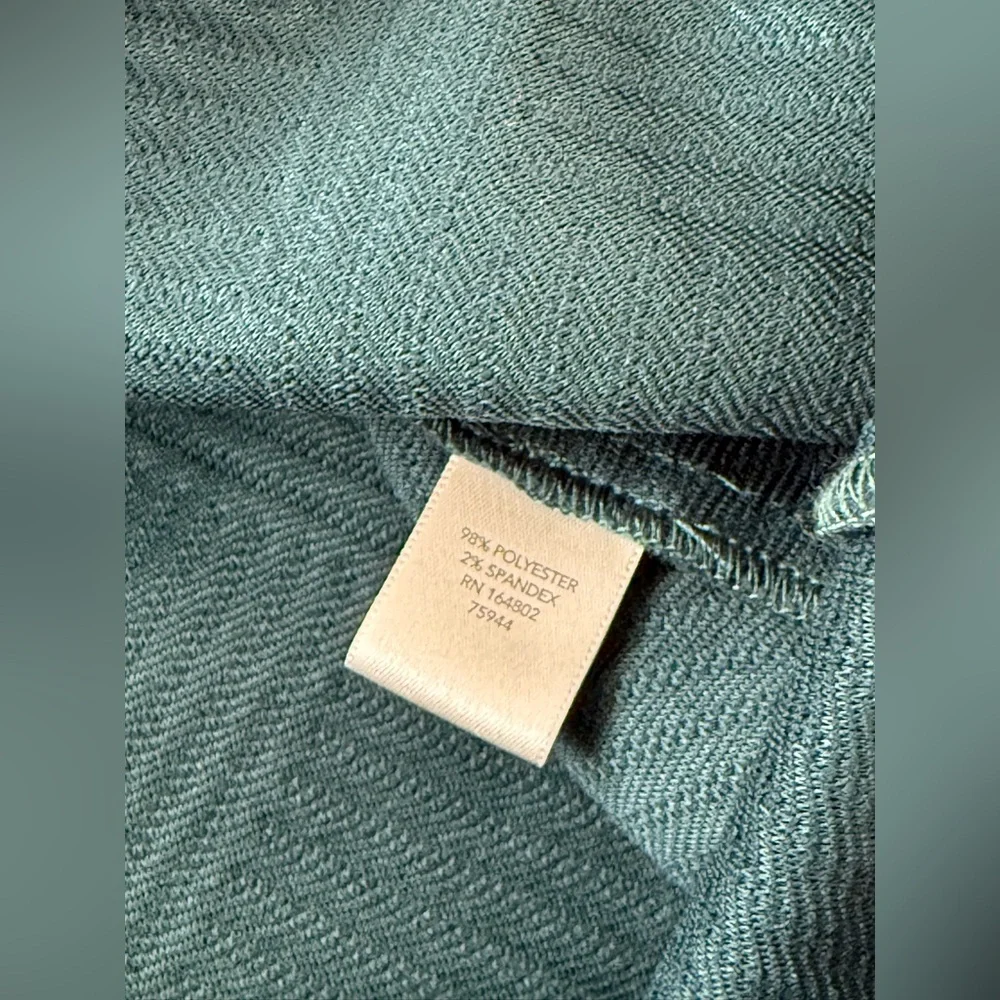 Christopher&Banks M Teal Snap Down Quilted Jacket w Pockets 852